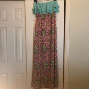 Judith March Strapless Maxi Dress